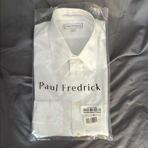 Paul Fredrick Men's Crisp White Dress Shirt
